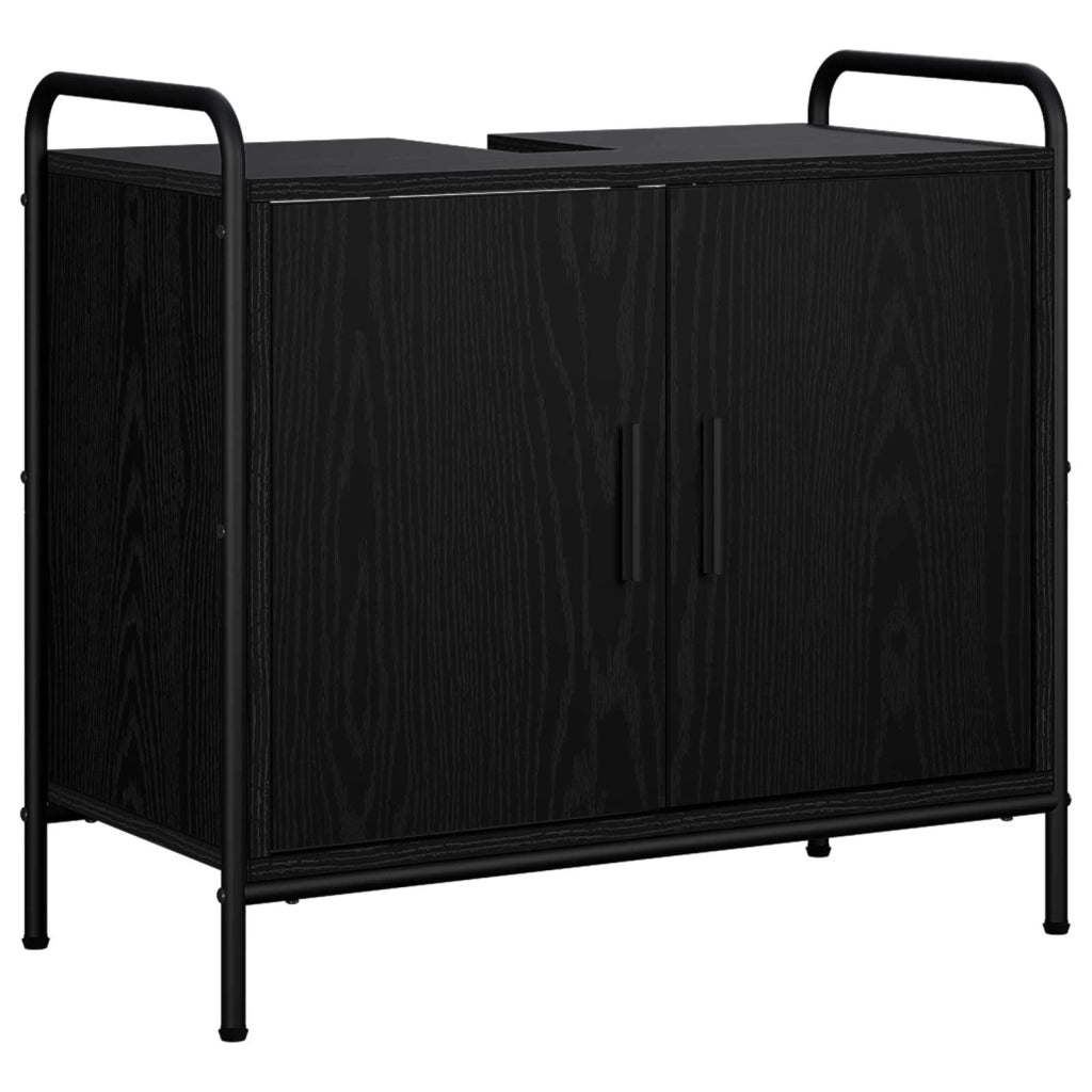 Mobile da Bagno Rovere Nero 65,5 x 34 x 61 cm 8014058