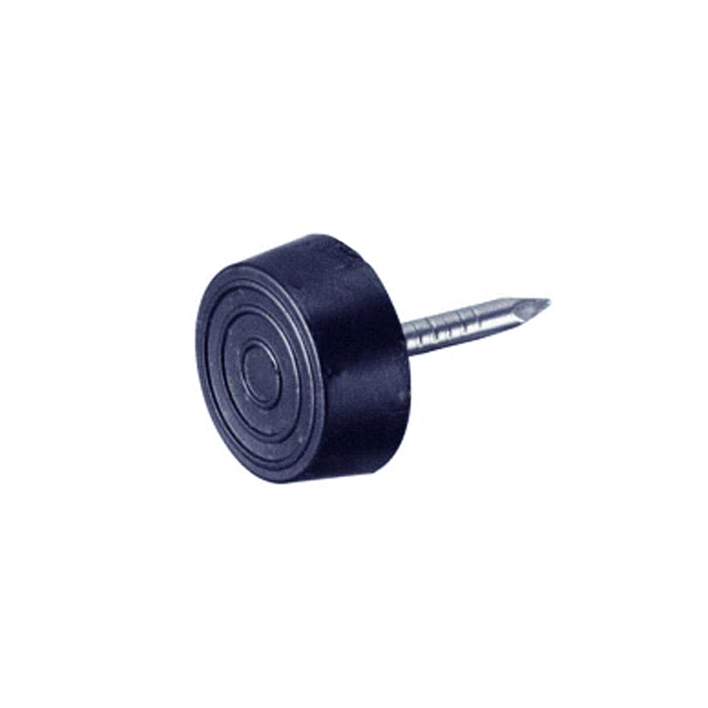 Scivoli in PVC neri con chiodo Ã˜ 20 mm. 8 pz.