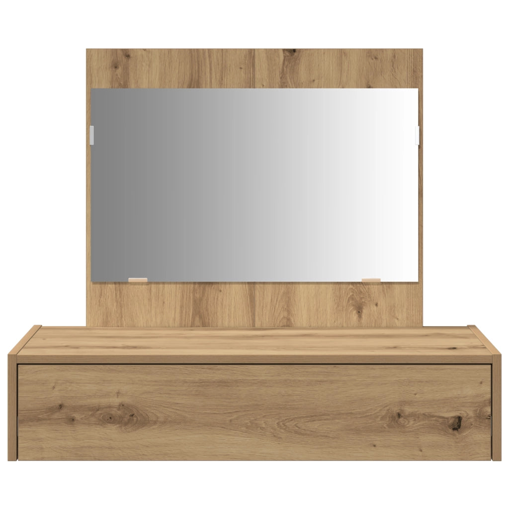 Tavolo da Trucco Appendibile in Rovere Artigianale 83x40x70 cm