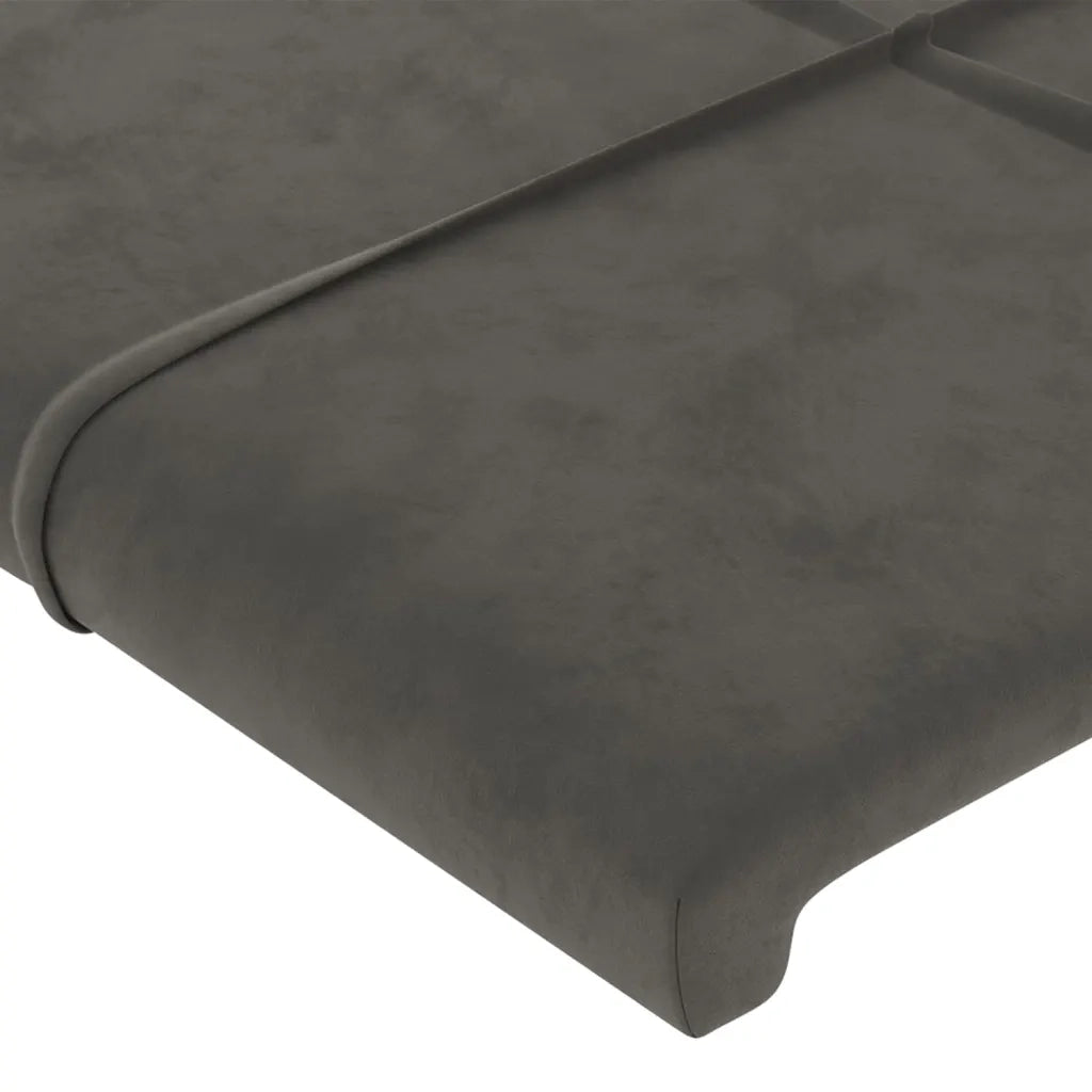 Testiera ad Orecchio Grigio Scuro 83x16x78/88 cm in Velluto 3118799