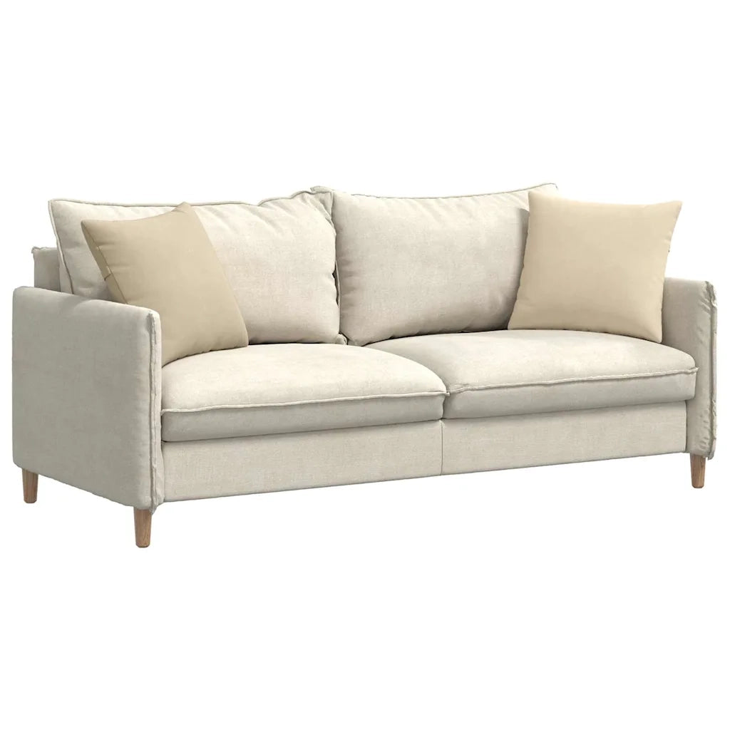 Cuscini da Divano 2 pz-Set di 2 Cuscini per Sofa Crema 45 x 45 cm Tessuto 139522