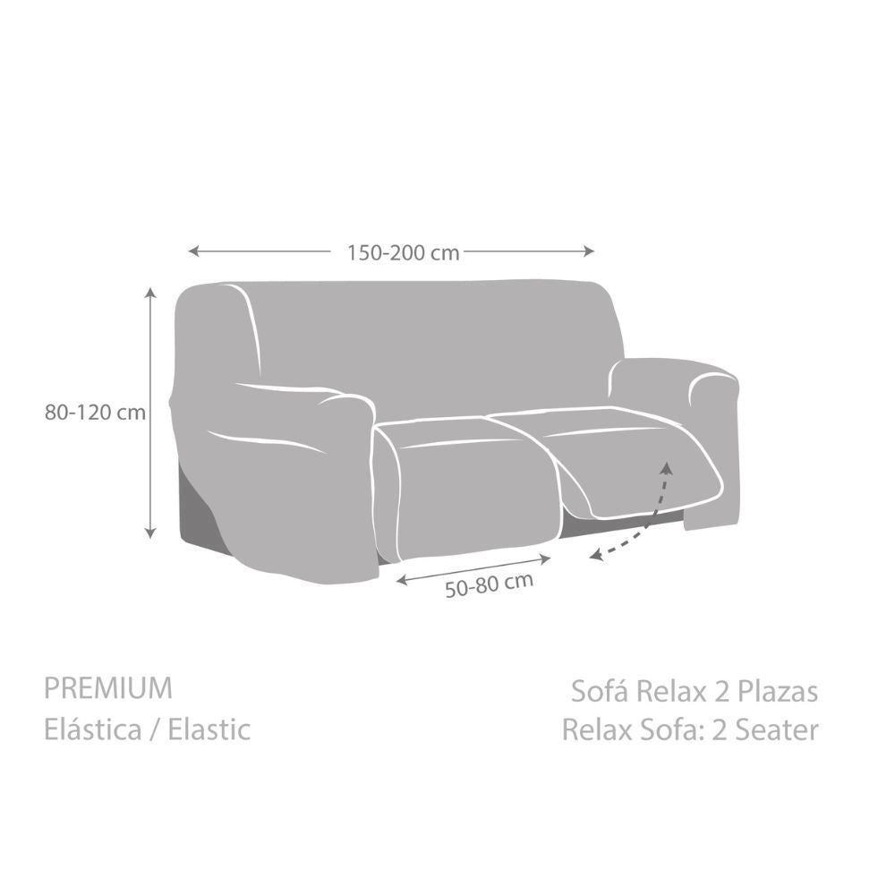 Copridivano recliner 2 posti grigio Jaz 150-200
