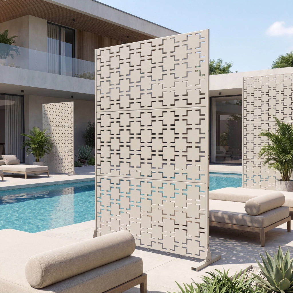 Pannello Divisorio Basciano Struttura Traforata in Acciaio 180 x 120 cm - Cachi casa.pro