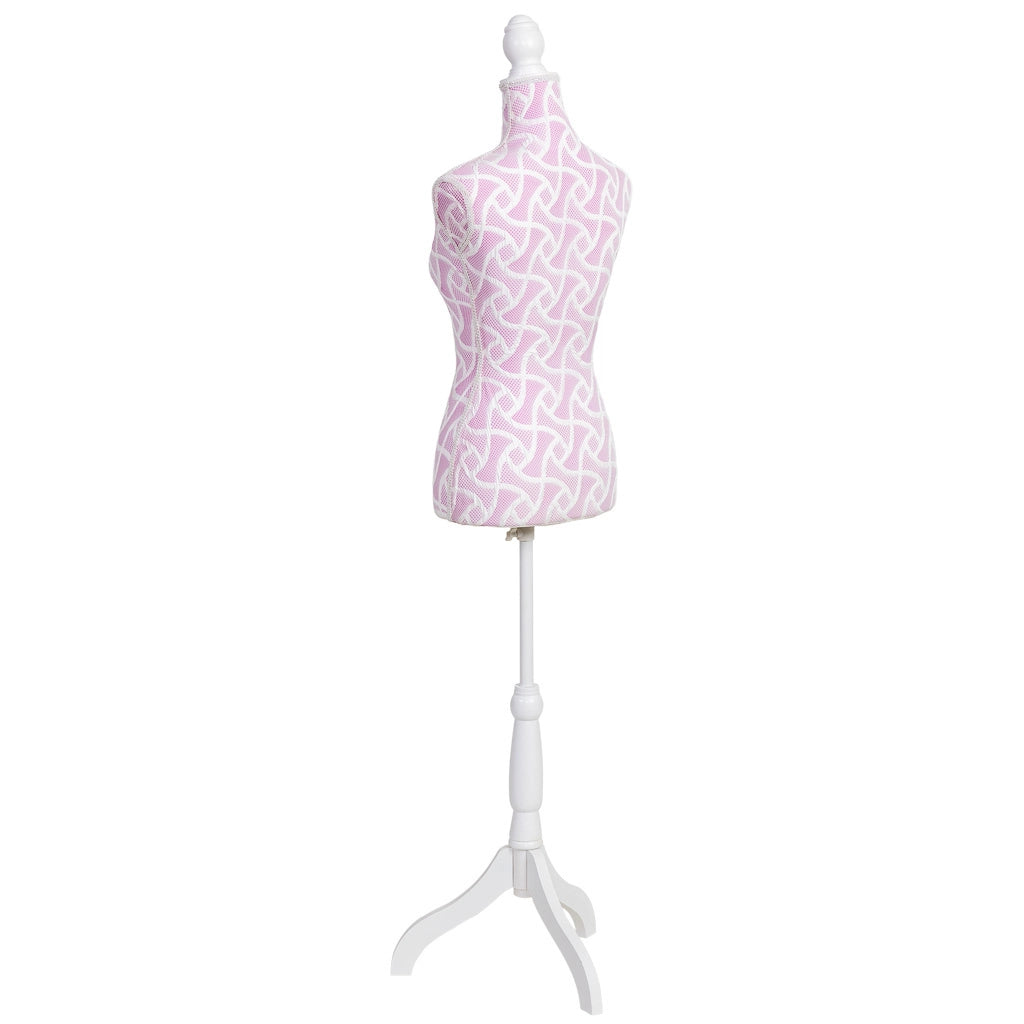 Manichino legno/schiuma tessuto rosa
