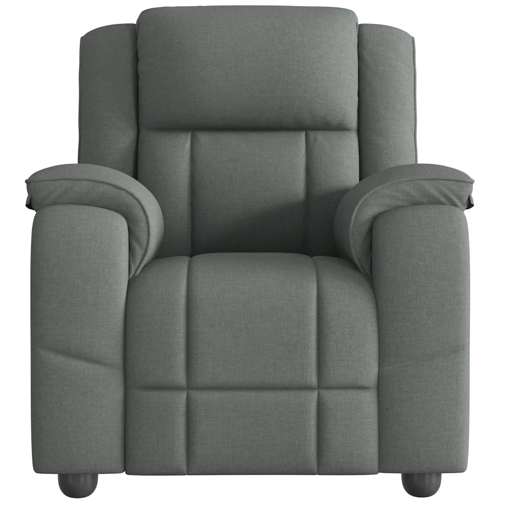 Divano Sedia-Poltrona Reclinabile in Tessuto Grigio Scuro 237212