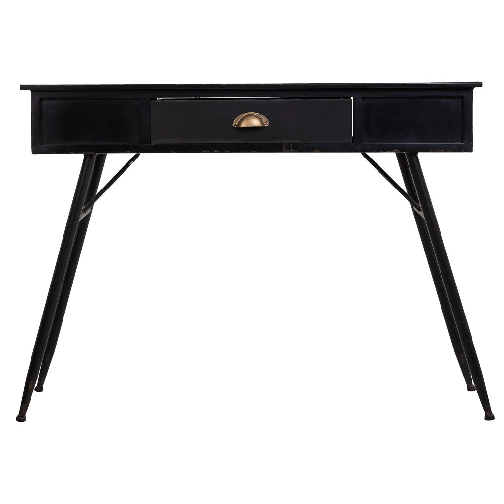 Mobile da ingresso in metallo nero 100x40x75h