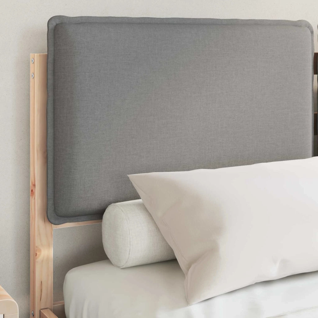 Letto con Testiera Rivestita Grigio chiaro 120 x 190 cm 877854