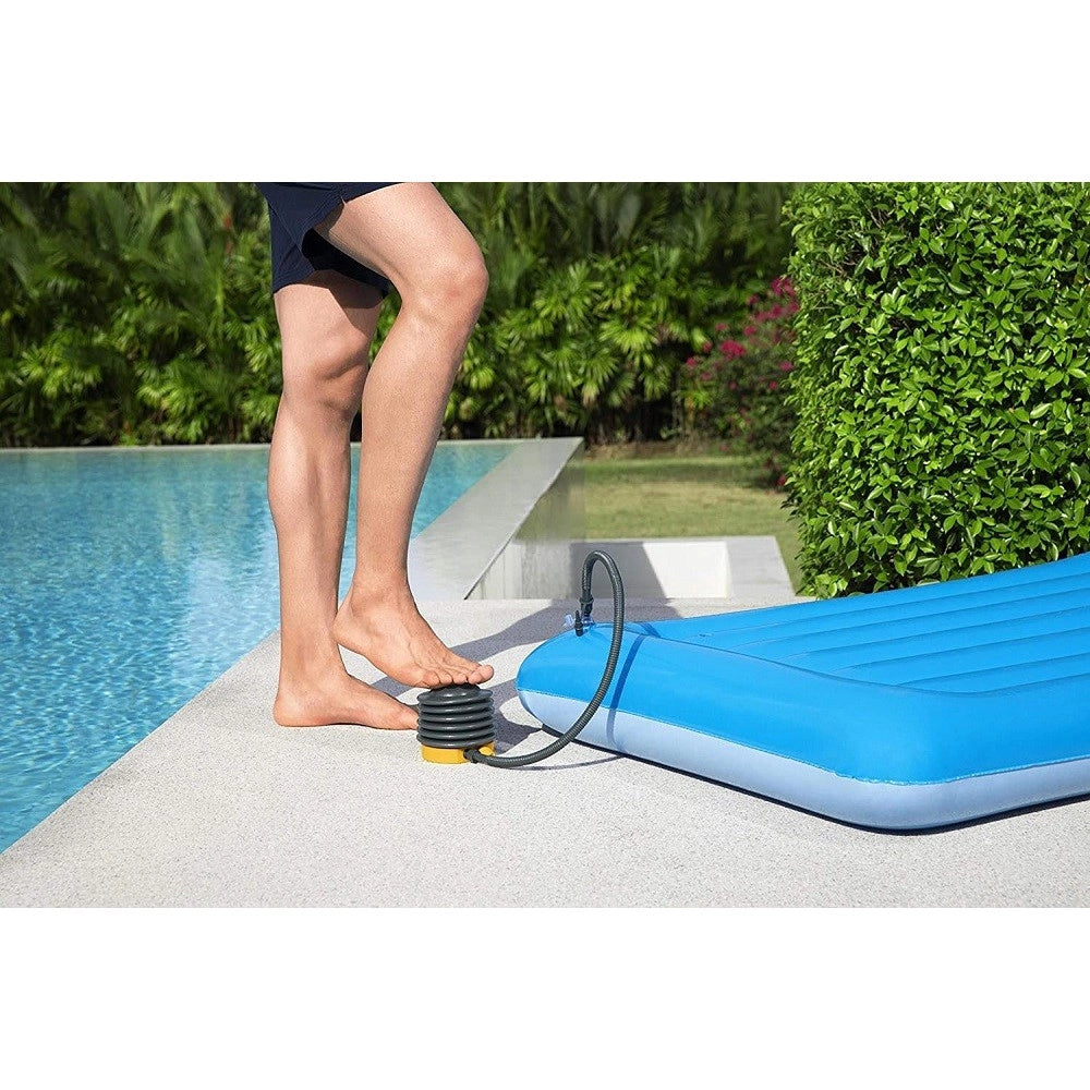 Trade Shop - Pompa Ad Aria Di Gonfiaggio A Piede 13 Cm Air Step Con Adattatori Valvole 62147 -