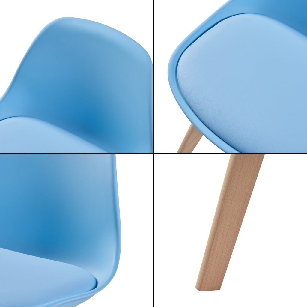 Set 'Elvdal' di 2 Sedie per Cameretta - Azzurro [en.casa]