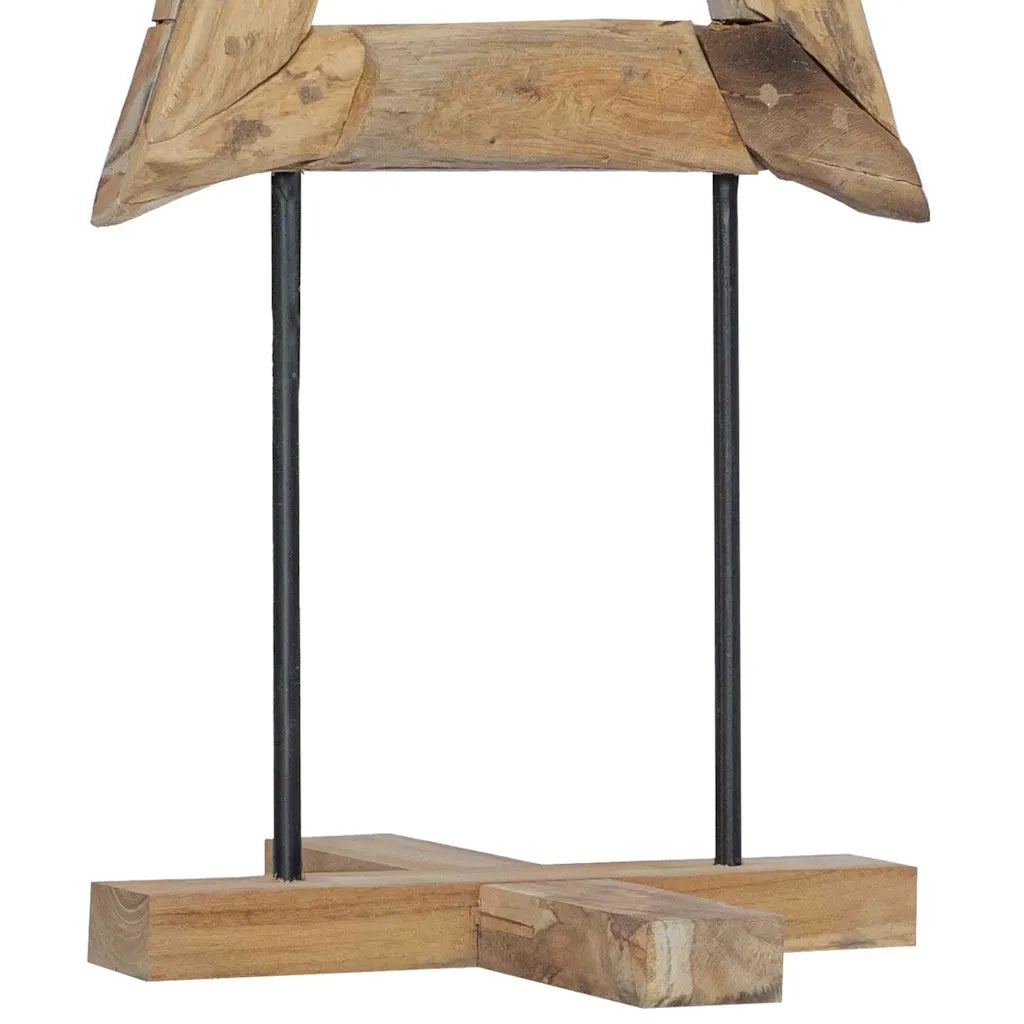 Albero di Natale | Decorazioni natalizie Marrone 120 cm Legno massello di teak
