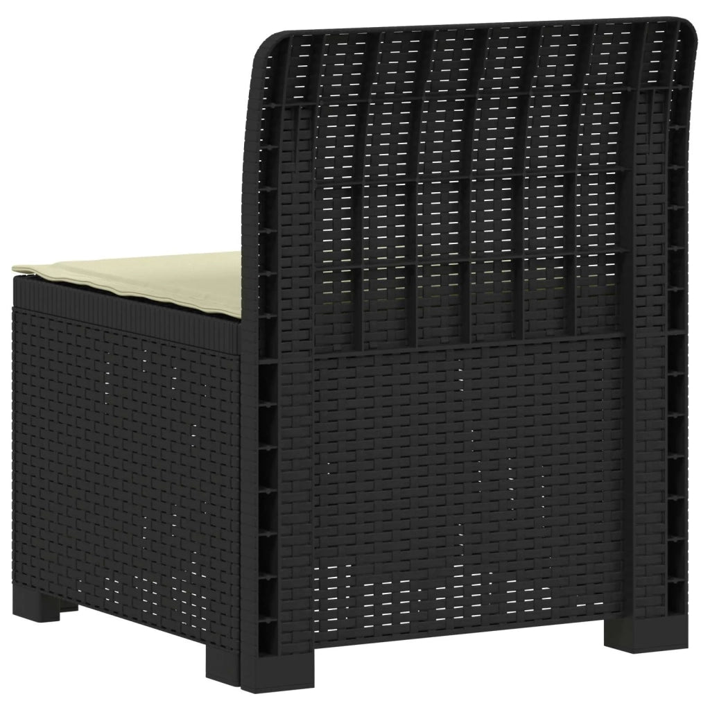 Divano da esterno-Divano da Giardino a 1 Posto con Cuscino Aspetto Rattan PP 670208