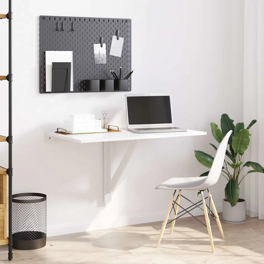 Tavolo Pieghevole da Parete Bianco 100x60 cm CFW2485986