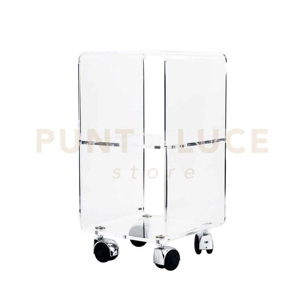 CARRELLO VEGA "MULTY XS" IN CRISTALLO ACRILICO TRASPARENTE