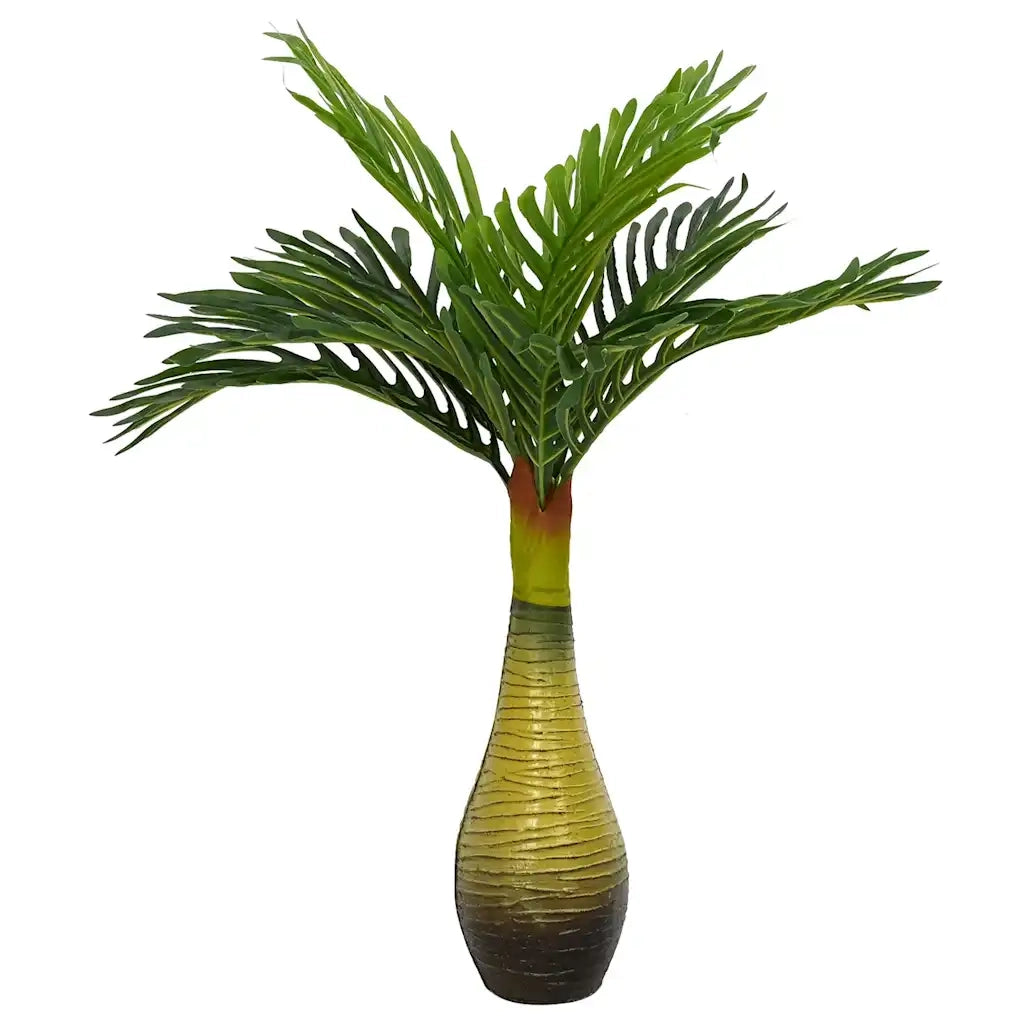 Pianta di Palma Artificiale 9 Foglie 70 cm Verde