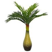 Pianta di Palma Artificiale 9 Foglie 70 cm Verde