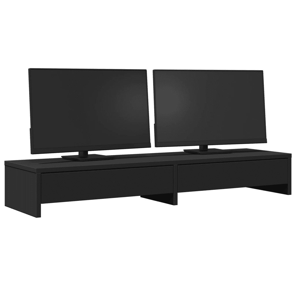 Supporto Monitor con Cassetti Nero 100x27x15 cm in Truciolato 854671