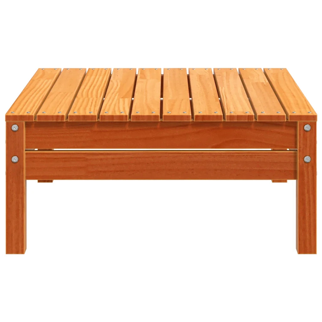 Poggiapiedi da Giardino Marrone Cera in Legno Massello di Pino CFW6586159