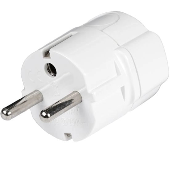 Adattatore Schuko 2 Poli + Terra Bipasso 10 16A Bianco 81090 Fanton 5 Pezzi