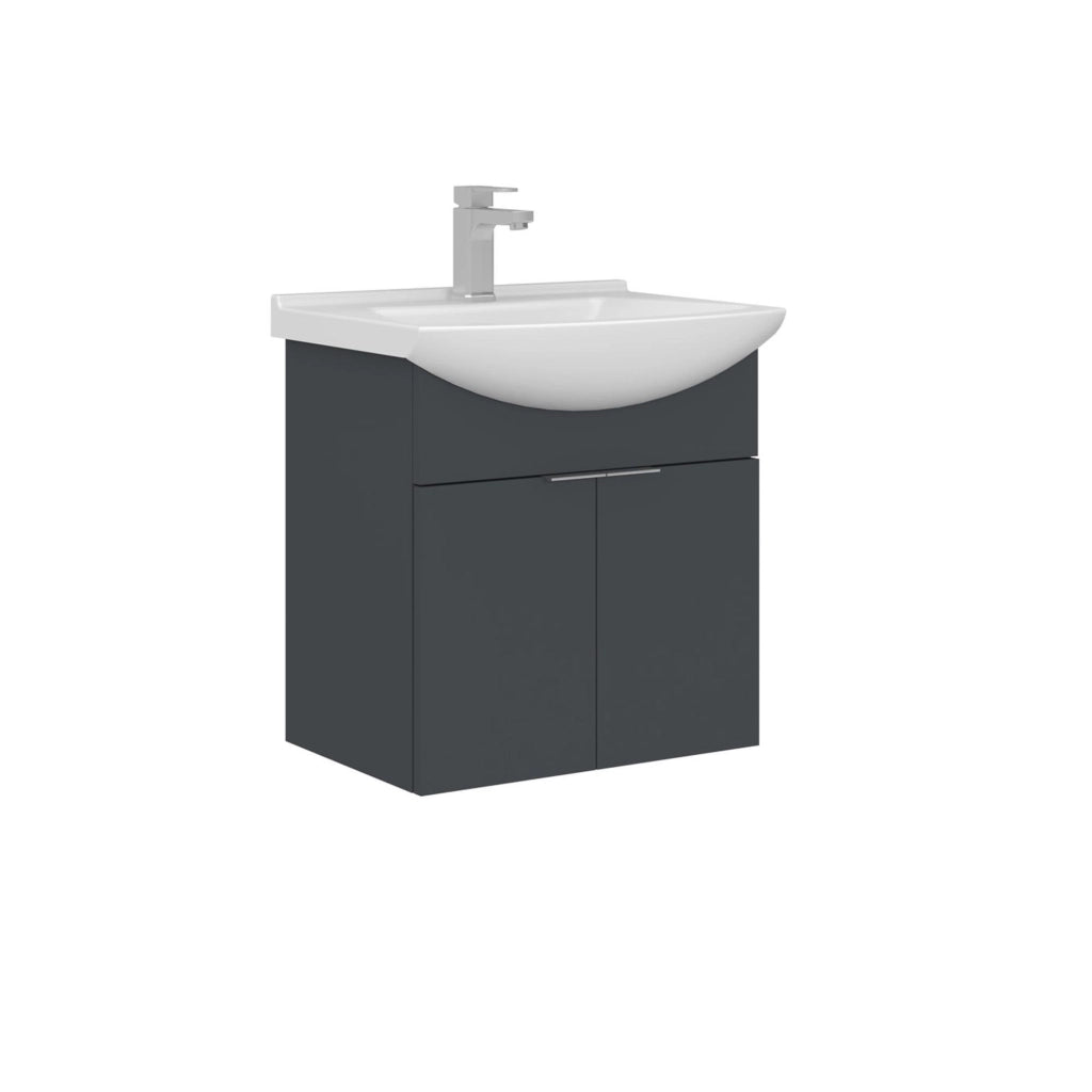 Mobile lavabo "Purus 55" - 55 x 50 x 58 cm - Antracite opaco