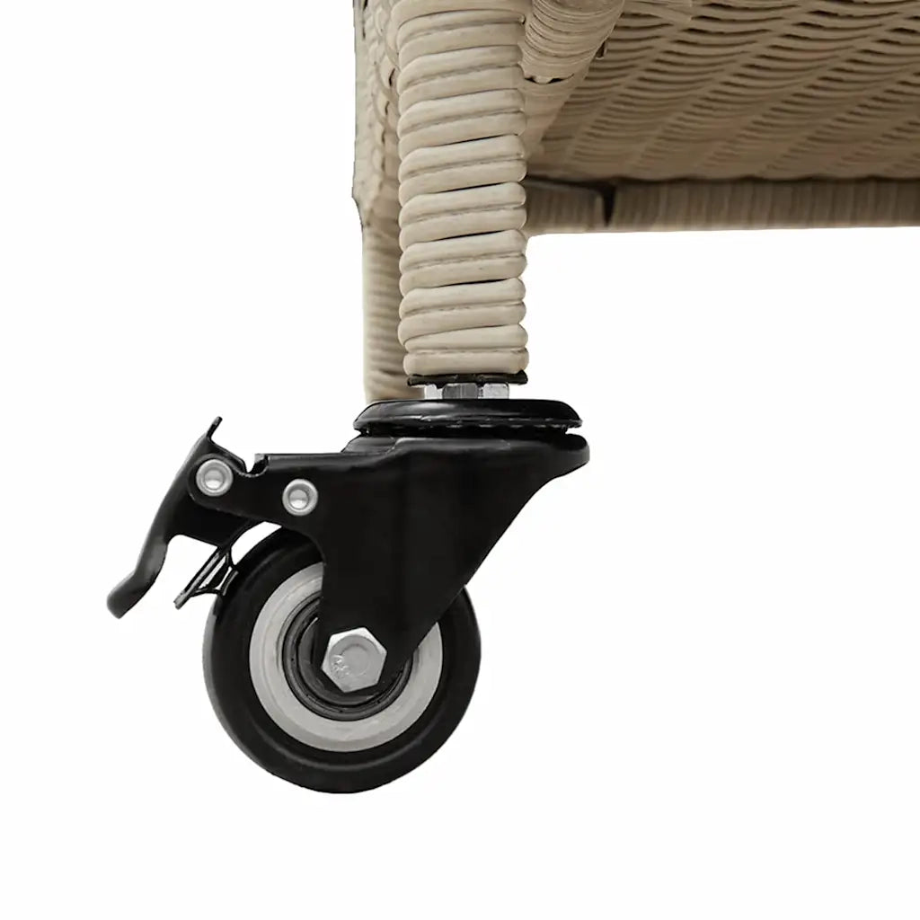 Contenitore da Giardino con Ruote Grigio Chiaro Polyrattan CFW7069978