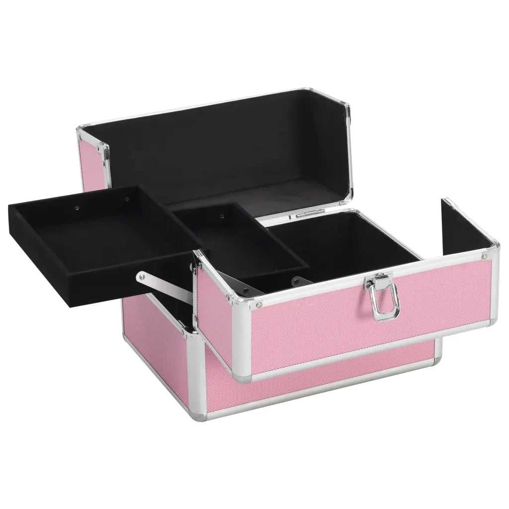 Valigia per Cosmetici 22x30x21 cm Rosa in Alluminio CFW8198624
