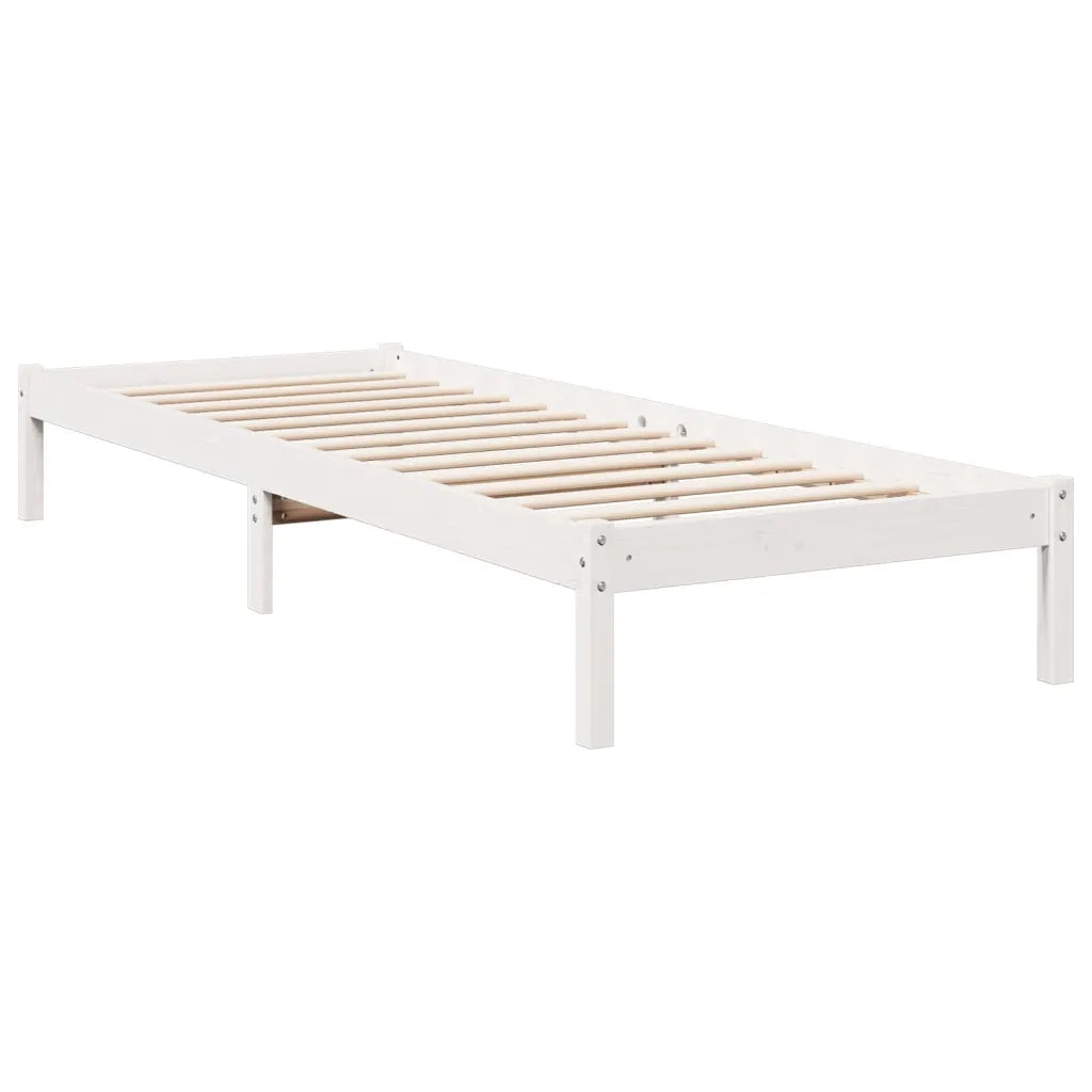 Letto Extra Lungo senza Materasso Bianco 80x220 cm in Pino 852415