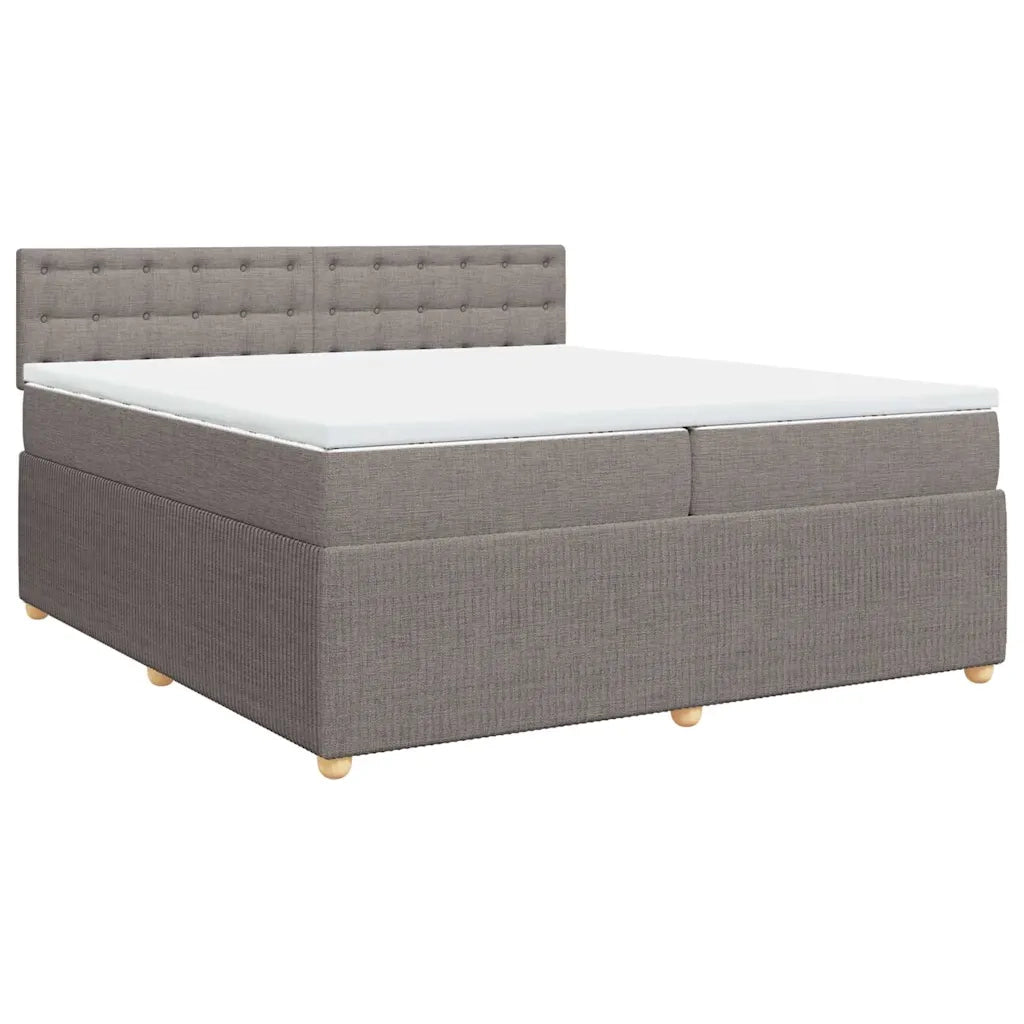Giroletto a Molle con Materasso Tortora 200x200 cm in Tessuto 3287581