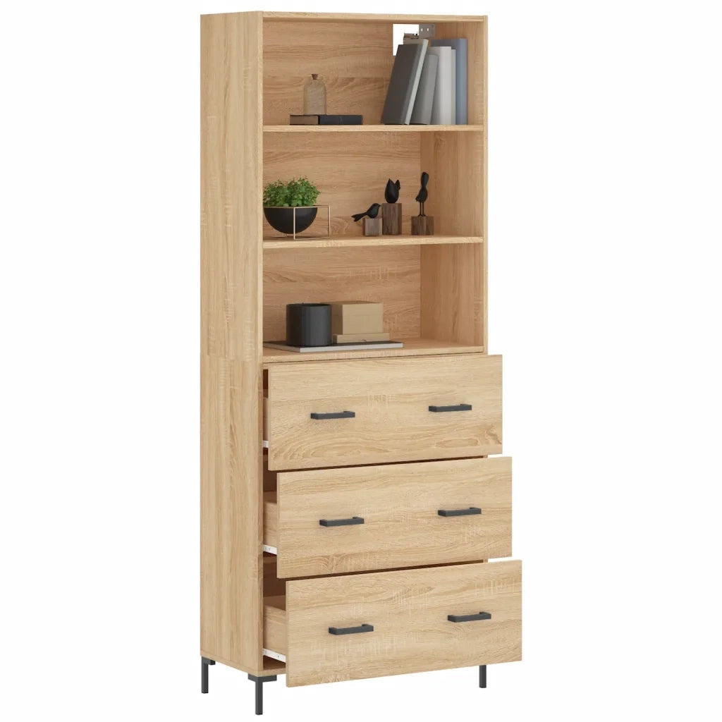 Credenza Rovere Sonoma 69,5x34x180 cm in Legno Multistrato 3189384