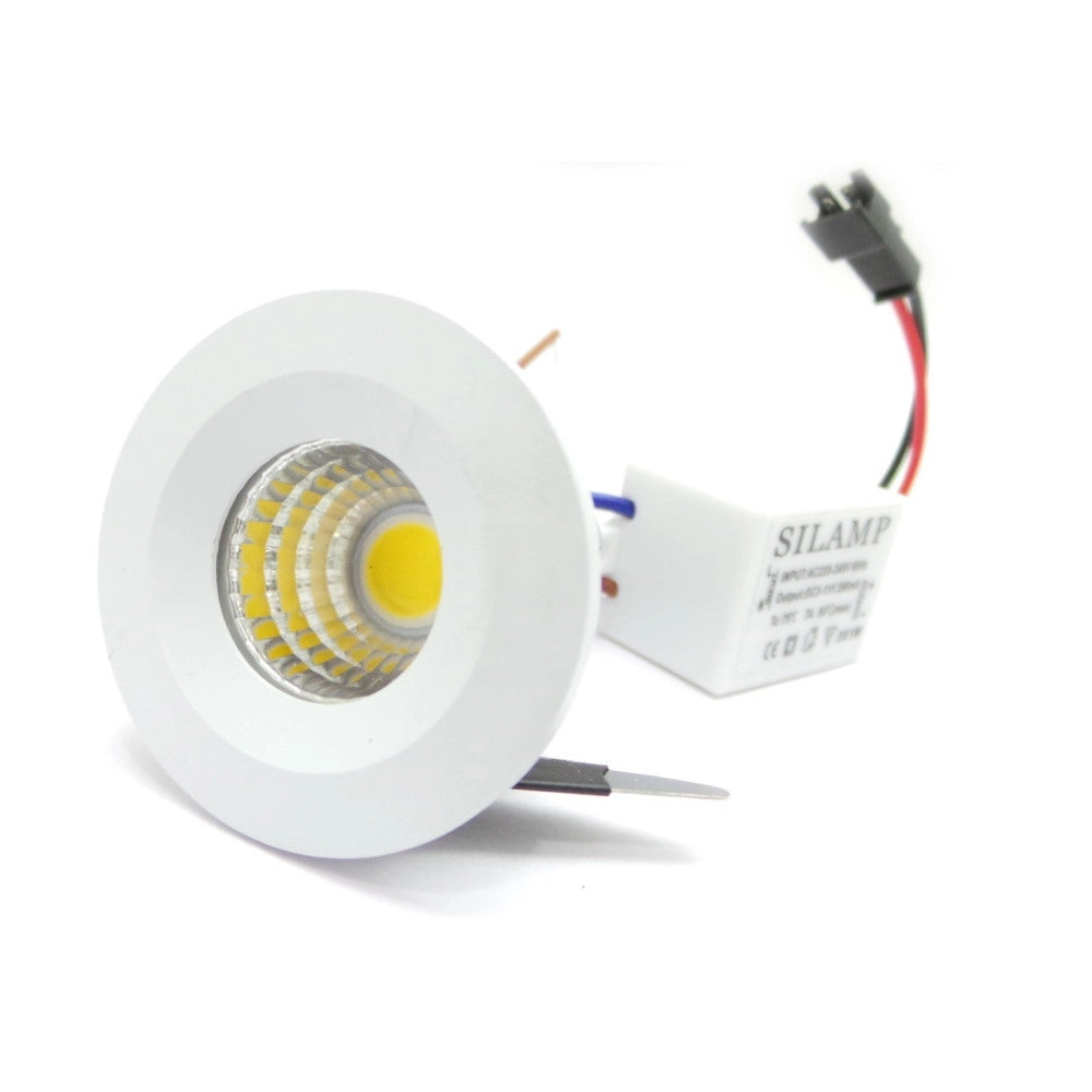 Trade Shop - Mini Faretto Led Da Incasso 3w Cob 40mm Spot Incasso Molla Luce Calda Fredda - -bianco Freddo      -