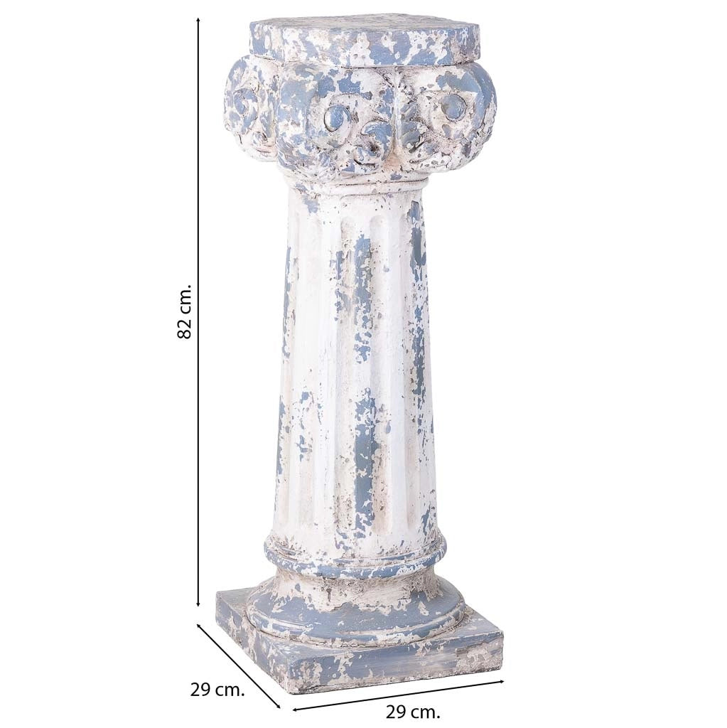 Colonna decorativa color pietra, 29x29x82h cm