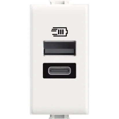 Caricatore USB con una porta tipo A e una tipo C - 15W MATIX AM4191AC