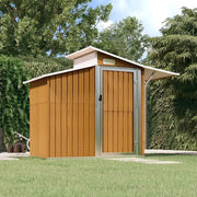 Capanno da Giardino Marrone 270x130x208,5 cm Acciaio Zincatocod mxl 117498