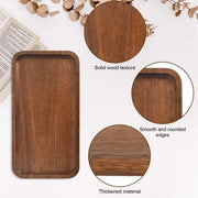 Piatto di servizio decorativo in legno di acacia per tè, caffè, dolci