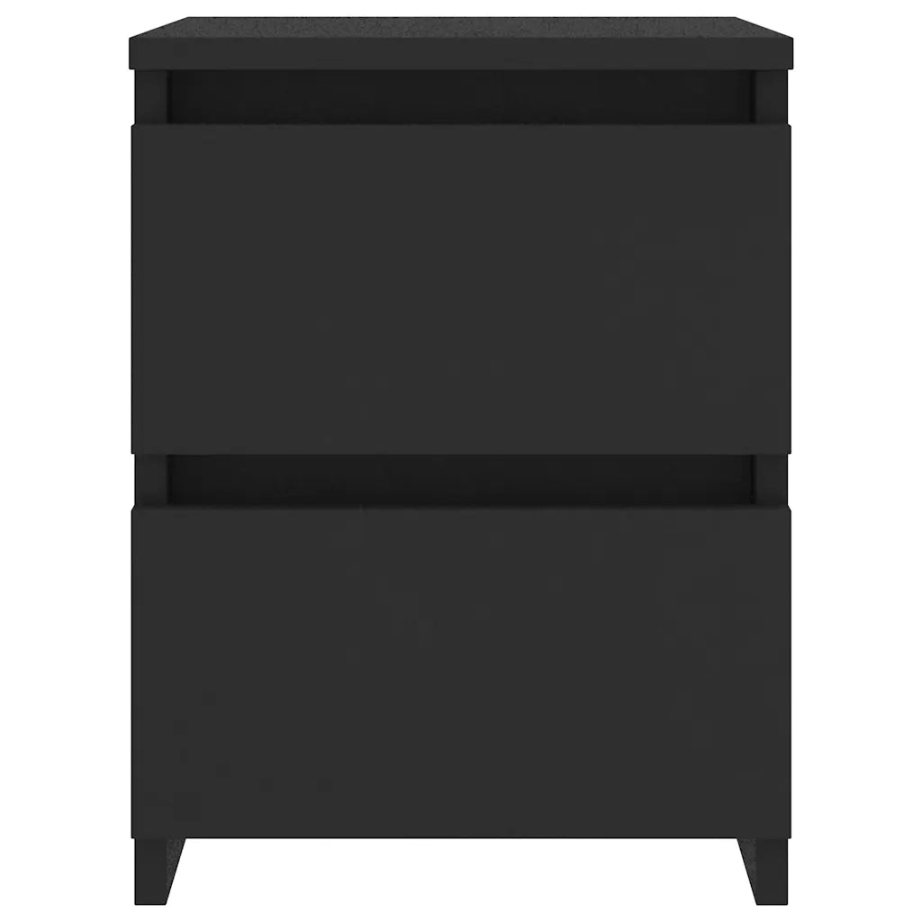 Comodini 2 pz-Set di 2 Tavolino da notte Neri 30x30x40 cm in Legno Multistrato