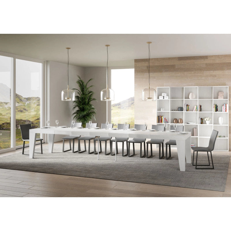 Tavolo allungabile 140/400x90 cm Naxy Premium - Bianco Frassino