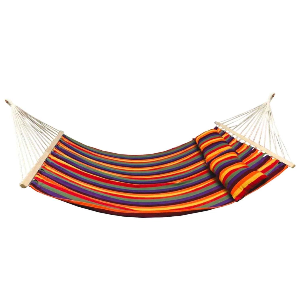 You and me - Amaca Da Giardino 200x150 cm Con Asta di Sospensione Con Cuscino per Esterno in Cotone Multicolore