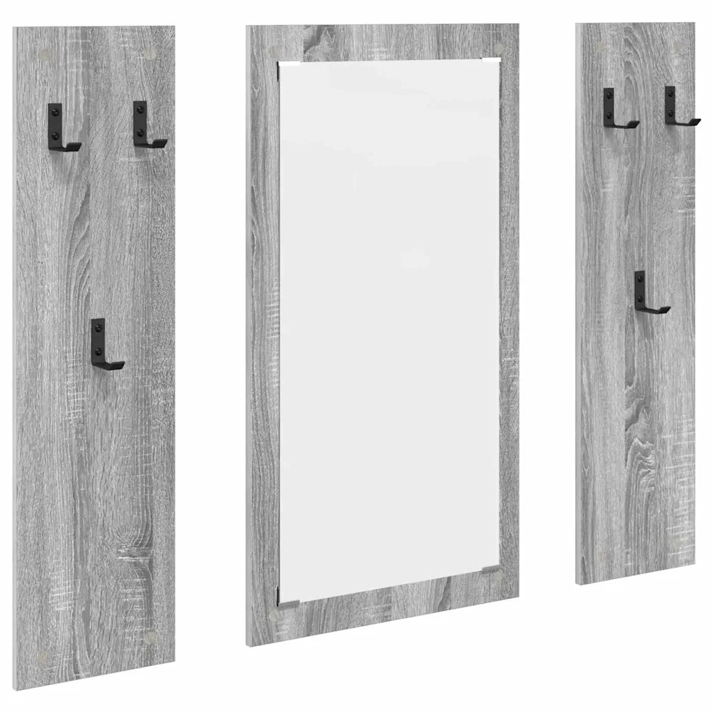Appendiabiti a muro A parete Grigio Sonoma 96 x 1,5 x 90 cm 874536