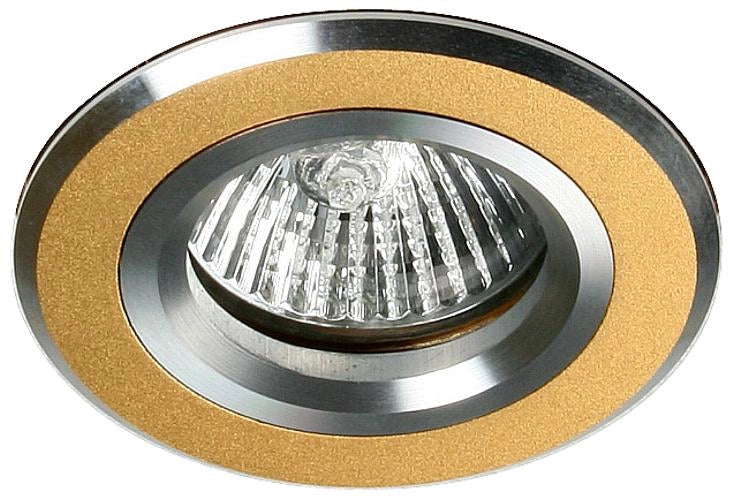 Faretto da incasso rotondo 1xMR16 oro-cromo Candellux