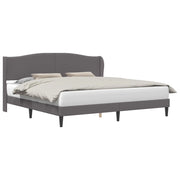 Letto matrimoniale | Letto per adulti | Struttura del letto con testiera Grigio 200 x 200 cm Similpelle