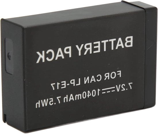 Batteria LP-E17 Alta Capacità Multi-Protezione 1040mAh Sostituzione per Canon 200D II-R10-RP-750D-M6mark2-800D-850D-77D-760D-M3-M5
