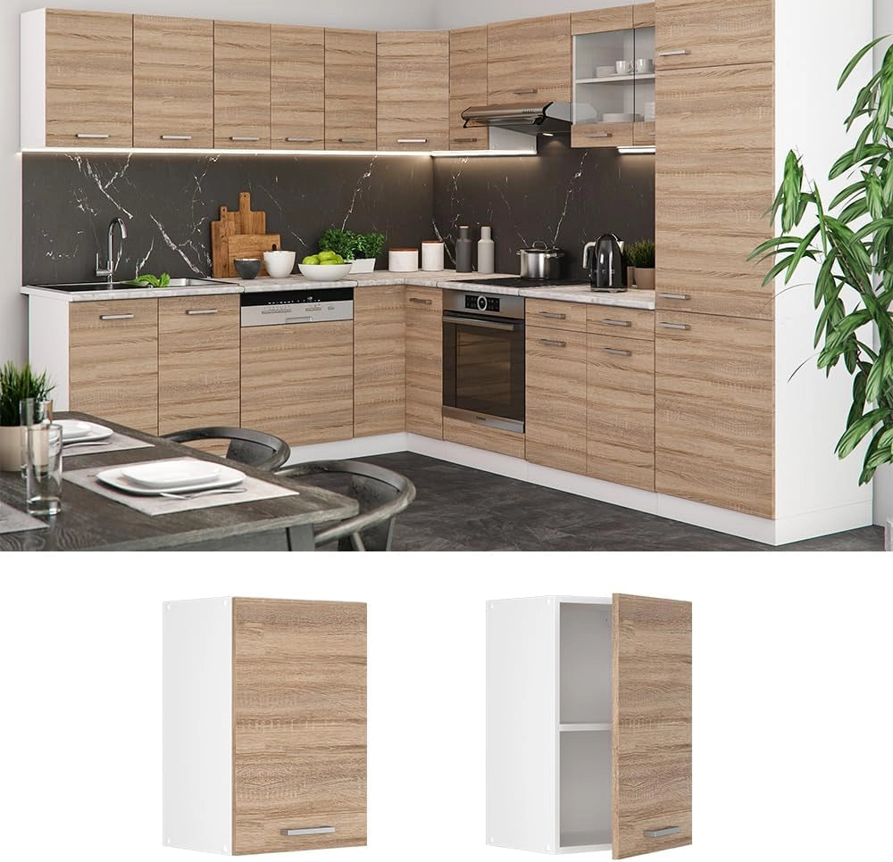 Pensile da cucina R-Line, Sonoma, 40 cm, per la libera combinazione all'interno di sistemi cucina modulari