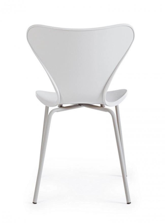 Set 4 Sedie 50x49,5x82 cm in Plastica Grigio Chiaro