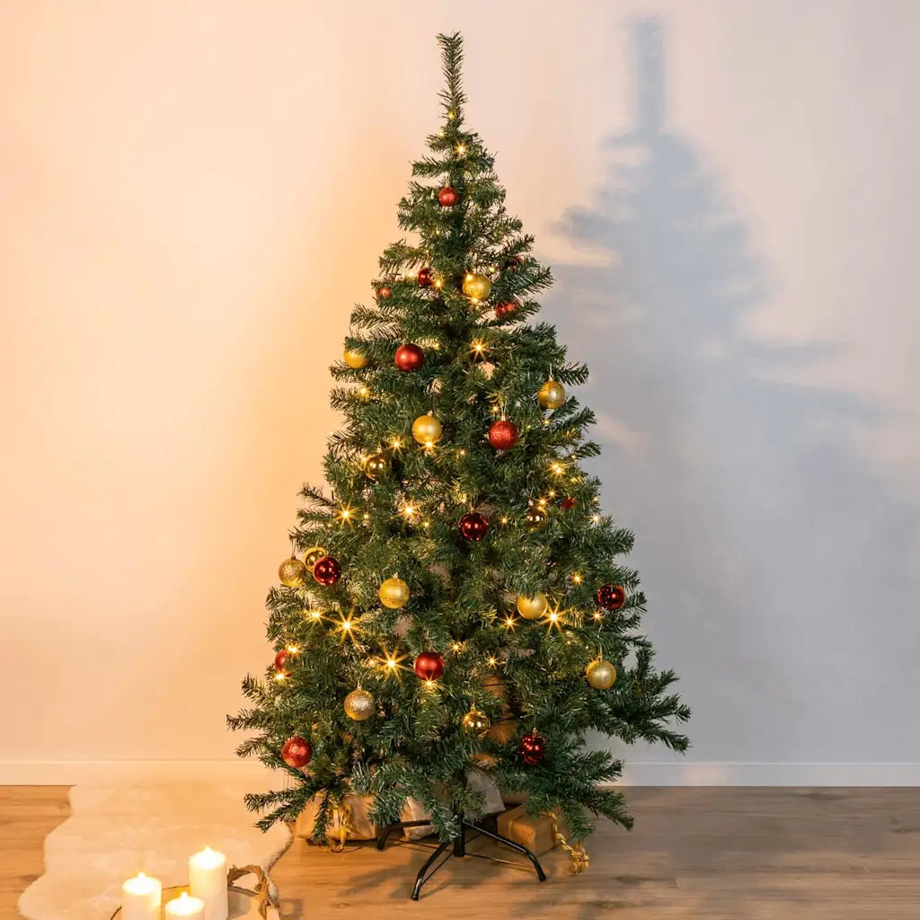 HI Albero di Natale con Supporto in Metallo Verde 180 cm 438382