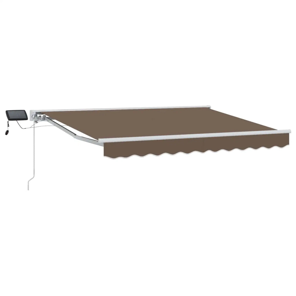 Cornice per Tenda Manuale con LED Tortora 4,5 × 3 m 3426245