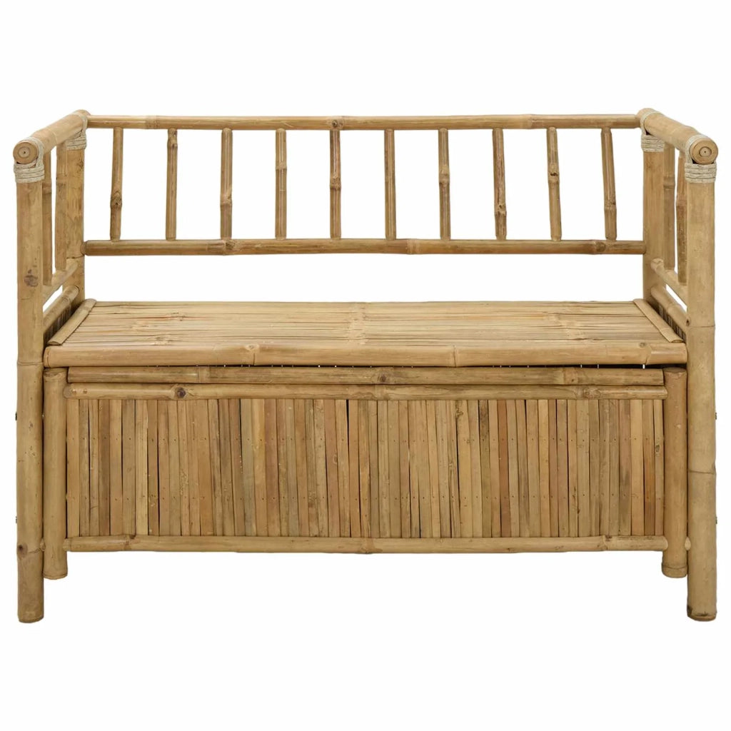 Panca da Giardino con Contenitore Naturale 110 x 47 x 80 cm 42028075