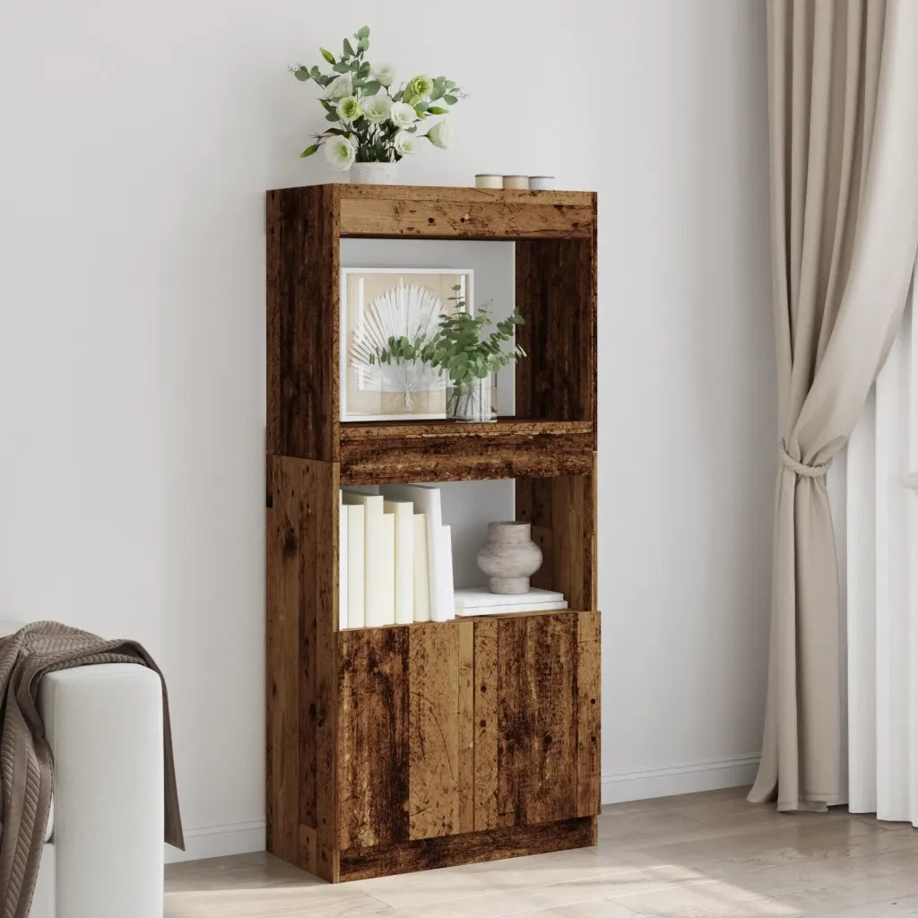 vidaXL Credenza Legno Antico 63x33x140 cm in Truciolato