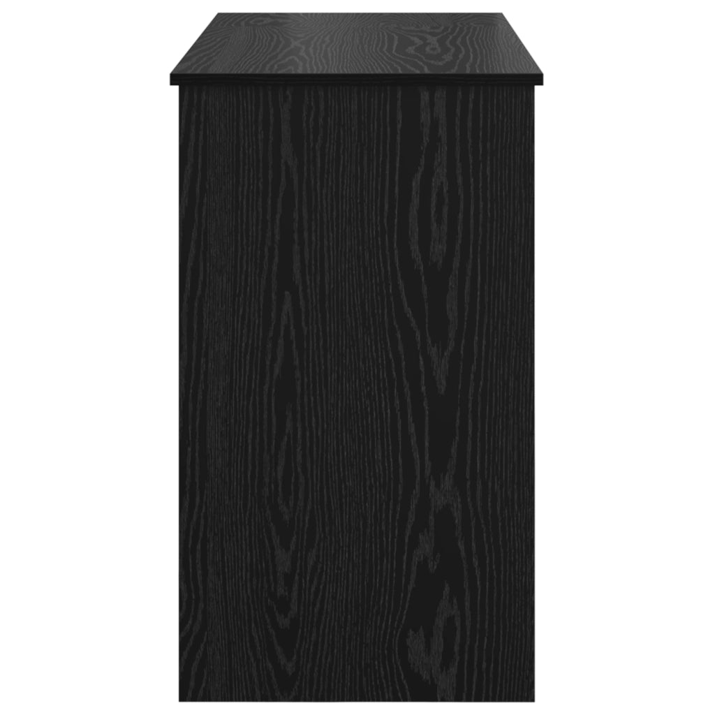Toeletta con Specchio Rovere Nero 100x45x76 cm