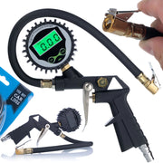 Pistola Pneumatica Professionale con Manometro LCD – Pressione 0-255 PSI | Alluminio, Acciaio Inox, Ottone