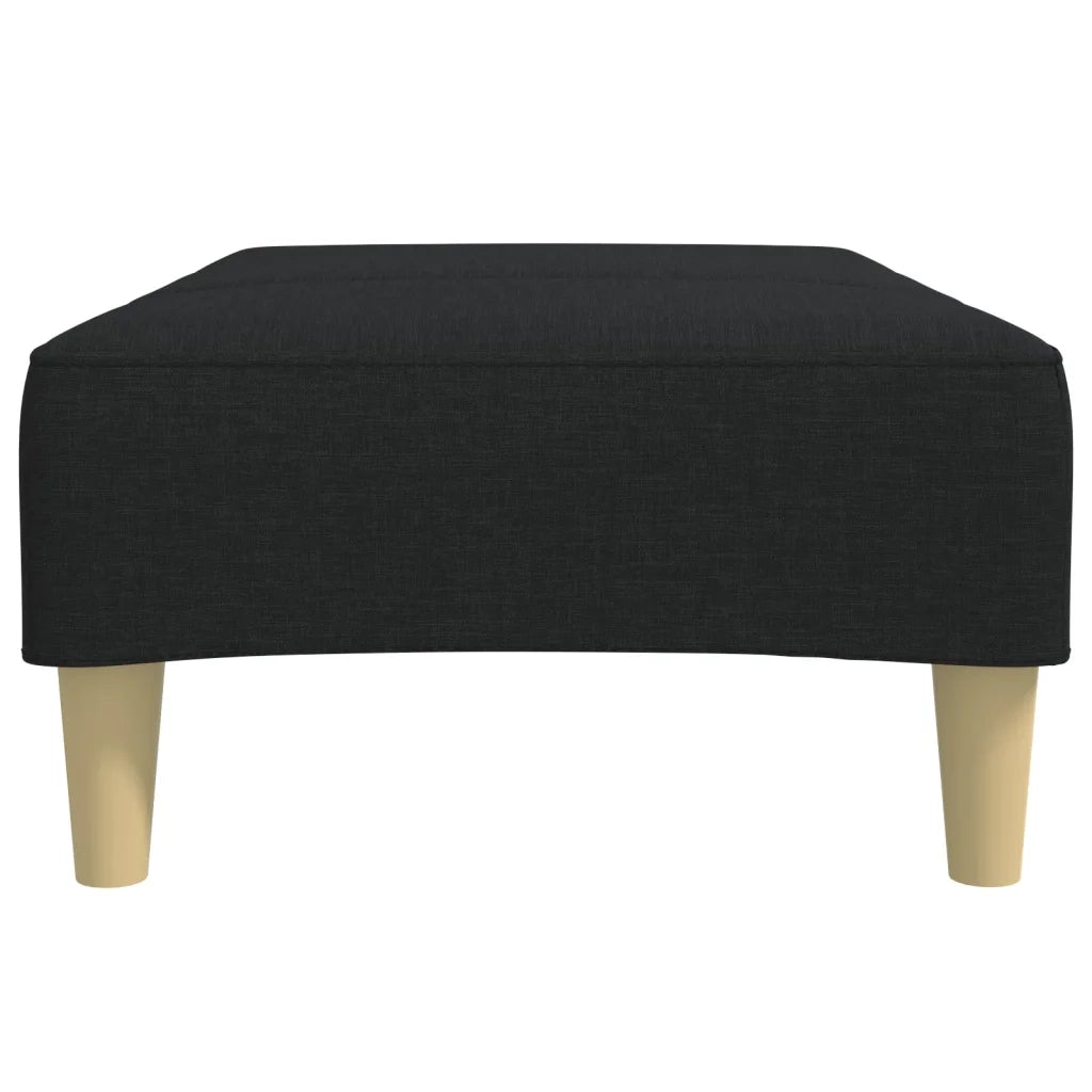 Poggiapiedi Nero 77x55x31 cm in Tessuto