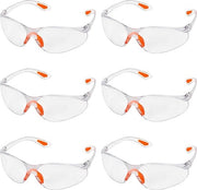 Visiera di Sicurezza con Modello a Sfida, Lenti Chiare e Grip in Gomma per Naso e Occhi - Vetro Resistente alle Scalfitture - Visiera di Protezione PPE